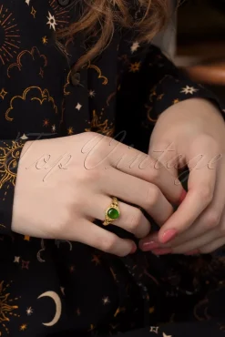 New Selflove Ring In Goud En Groen Vrouwen Sieraden