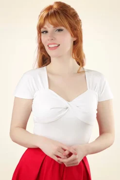 Sale She Who Dares-Top In Gebroken Wit Vrouwen T-Shirts