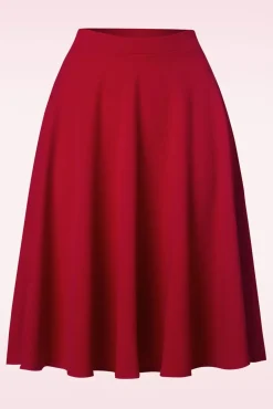 Outlet Sheila Swingrok In Lippenstiftrood Vrouwen Rokken