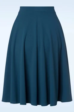 Outlet Sheila Swingrok In Petrol Blauw Vrouwen Rokken
