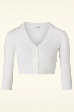 Hot Shela Cropped Vest In Ivoor Vrouwen Vestjes