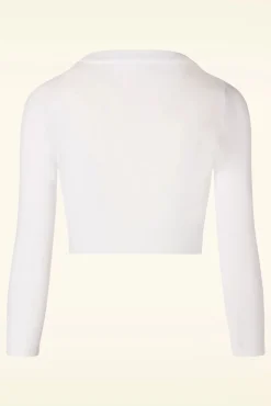 Discount Shela Cropped Vest In Wit Vrouwen Vestjes