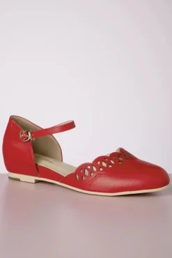 Clearance Siena Ballerina Flats In Rood Vrouwen Ballerina's