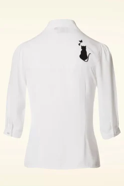 New Snow Bird Blouse In Ivoorwit Vrouwen Blouses