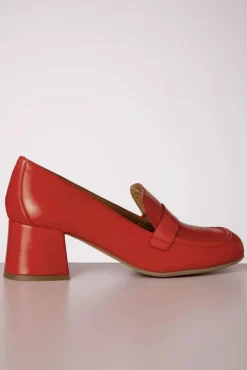 Online Soren Loafer Style Pumps In Scarlet Rood Vrouwen Pumps