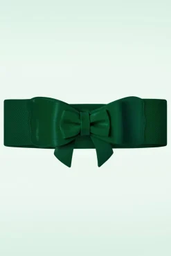 New Speel Het Met De Juiste Strikriem In Flessengroen Vrouwen Riemen