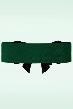 New Speel Het Met De Juiste Strikriem In Flessengroen Vrouwen Riemen