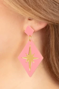Starburst Oorbellen In Roze Vrouwen Sieraden