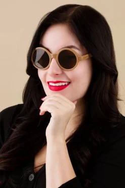 Best Stay Shady Ronde Zonnebril In Latte Vrouwen Zonnebrillen