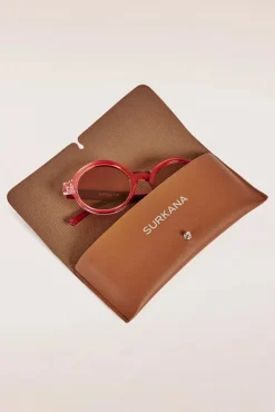 Discount Stay Shady Ronde Zonnebril In Rood Vrouwen Zonnebrillen