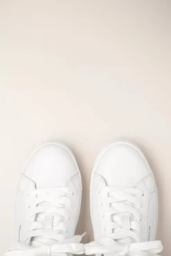 Online Steffi Lederen Sneakers In Wit Vrouwen Sneakers