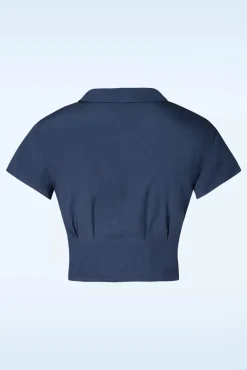 Hot Summer Ahoy Blouse In Marineblauw Vrouwen Blouses