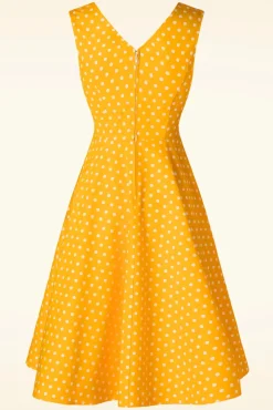 Summer Spot Swing Jurk In Geel Vrouwen Plus Size Jurken