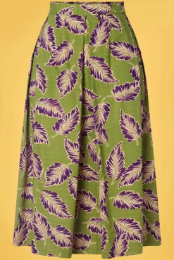 Clearance Suzette Dominica Plooirok In Woodbine Groen Vrouwen Rokken