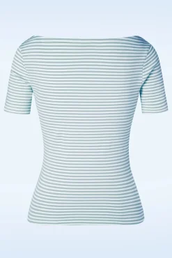 Clearance Sweet Candy Jersey Top In Blauw Vrouwen T-Shirts