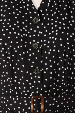 Online Swingjurk Met Stippen In Zwart Vrouwen Swing Jurken