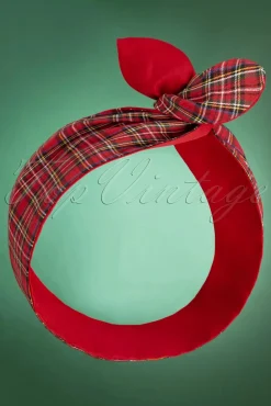 Sale Tartan Haarsjaal In Rood Vrouwen Haaraccessoires