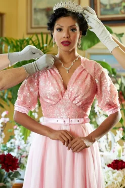 Sale Tess Pia Kanten Bruidsmeisjesjurk In Morganite Vrouwen Maxi Jurken