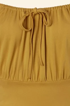 Sale Tessy Swingjurk In Mosterdgeel Vrouwen Effen Jurken