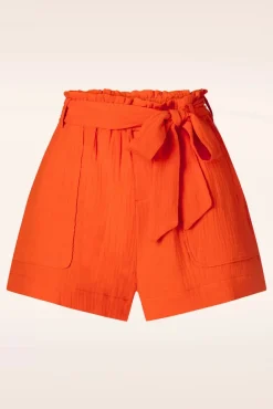Best Tetra Short In Oranje Vrouwen Broeken