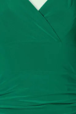 Best The Eugenie Vlinderpenciljurk In Groen Vrouwen Effen Jurken