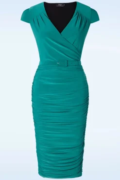 Hot The Geneveeve Pencil Jurk In Turqoise Vrouwen Plus Size Jurken