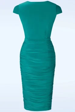 Hot The Geneveeve Pencil Jurk In Turqoise Vrouwen Plus Size Jurken