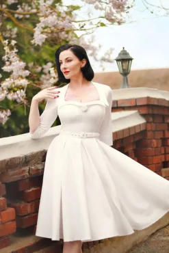 The Jayne Swing Jurk In Gebroken Wit Vrouwen Plus Size Jurken