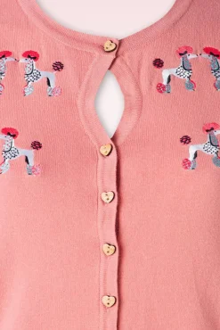 Best The Kissing Poodles Cardigan In Roze Vrouwen Vestjes