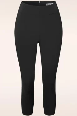 Discount Tina Capribroek In Zwart Vrouwen Broeken
