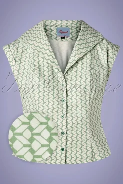 Hot Tina Tile Blouse In Mintgroen Vrouwen Blouses