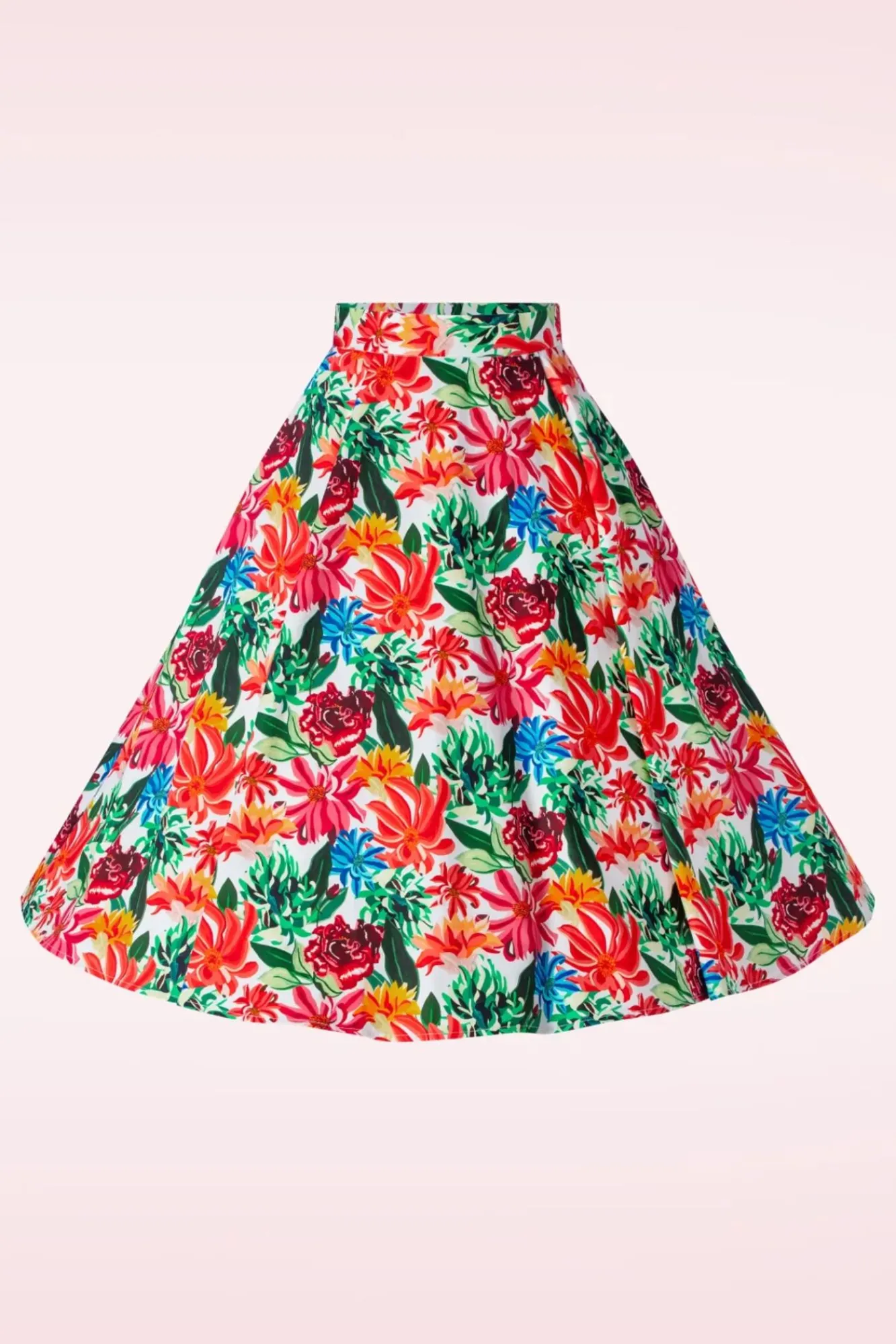 Outlet Topvintage Exclusief ~ Adriana Flower Swing Rok In Multi Vrouwen Rokken