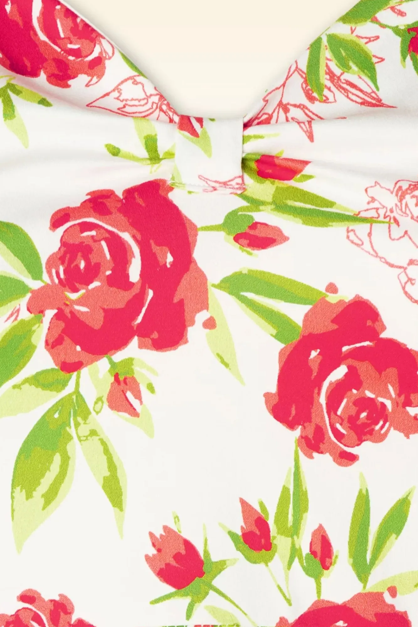 Clearance Topvintage Exclusive ~ Eliane Rose Swing Jurk In Wit Vrouwen Plus Size Jurken