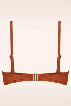 Clearance Treasure Padded Bikini Top In Cederhout Bruin Vrouwen Bikini's