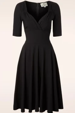 Online Trixie Doll Swing Jurk In Zwart Vrouwen Effen Jurken