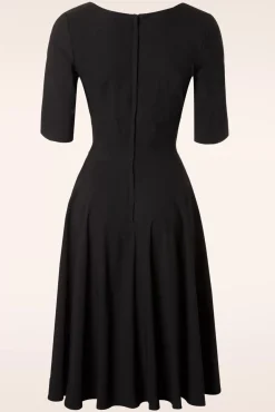 Online Trixie Doll Swing Jurk In Zwart Vrouwen Effen Jurken