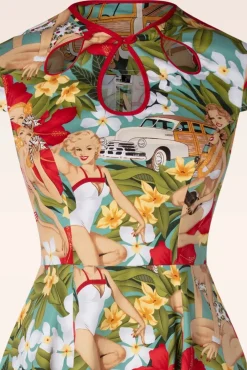 Best Tropic Dreamer Jurk In Blauw Vrouwen Plus Size Jurken