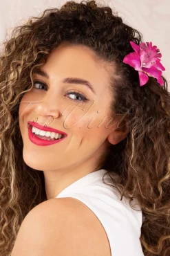 Best Tropical Vibes Haarbloemclip In Roze Vrouwen Haaraccessoires