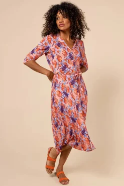 Tulsa Jurk In Bee And Orchid Vrouwen Plus Size Jurken