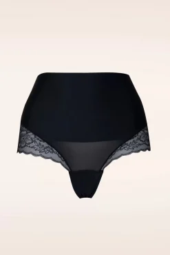 Outlet Tummy Shaper Lace Slip In Zwart Vrouwen Shapewear