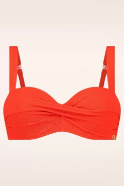 Twisted Bikinitop In Zomers Rood Vrouwen Bikini's