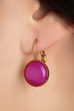 Discount Vergulde Dot Oorbellen In Krokusroze Vrouwen Sieraden