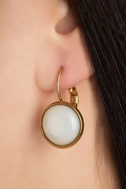 Best Vergulde Dot Oorbellen In Ivoor Vrouwen Sieraden