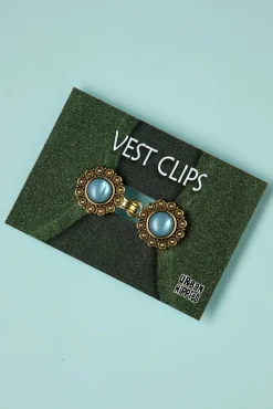 Discount Vestclips In Goud En Fjordblauw Vrouwen Sieraden