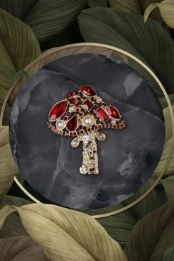 Outlet Well Spotted Stone Set Crystal Broche Vrouwen Sieraden