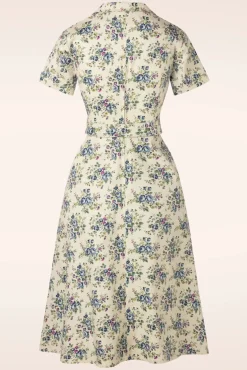 Outlet Wild Flower Swing Jurk In Gebroken Wit Vrouwen Plus Size Jurken