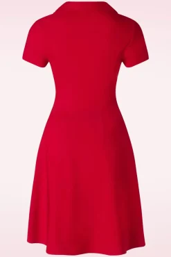 Wonder Fit And Flare Swing Jurk In Rood Vrouwen Plus Size Jurken